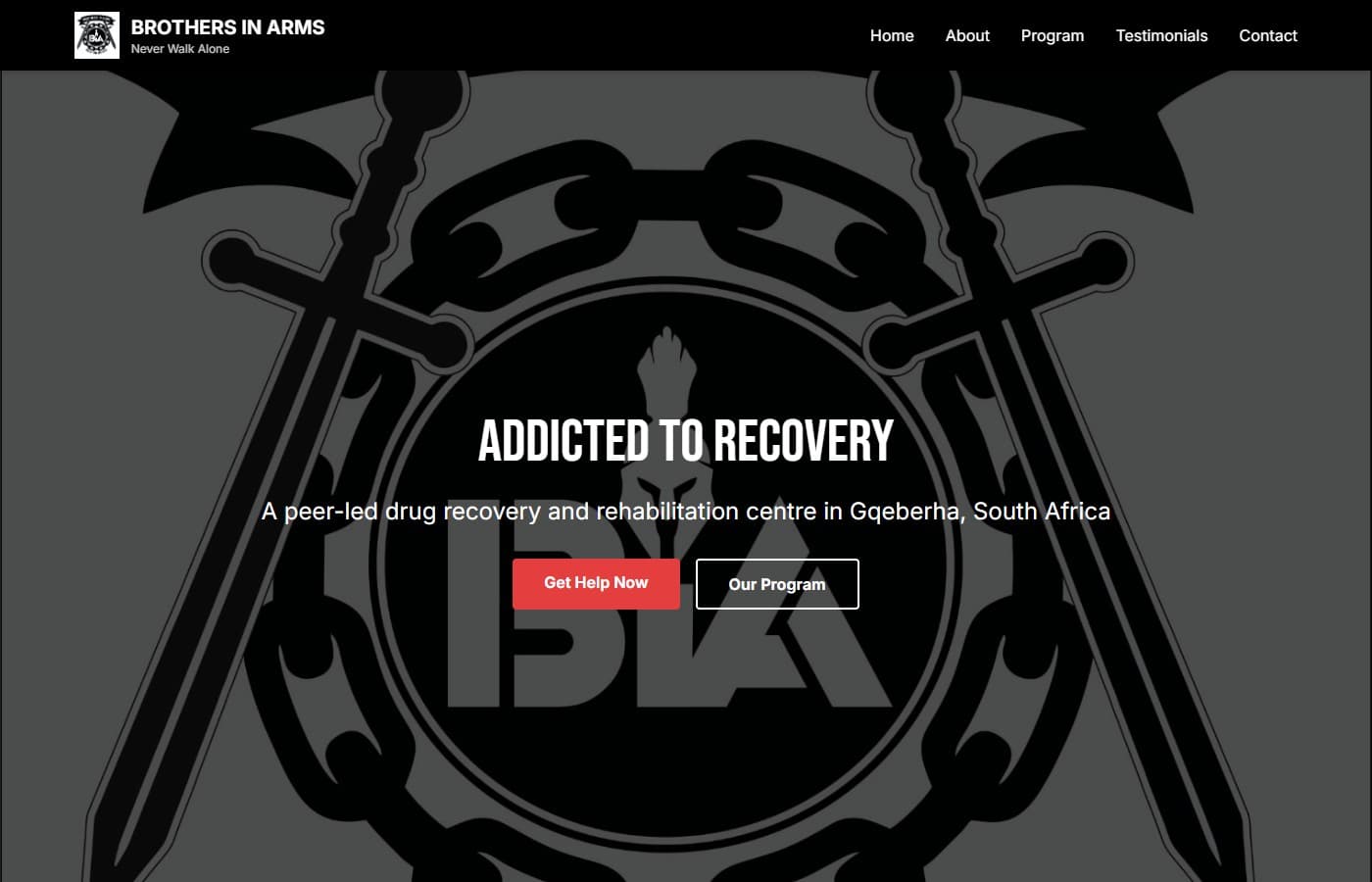 Brothers In Arms website screenshot