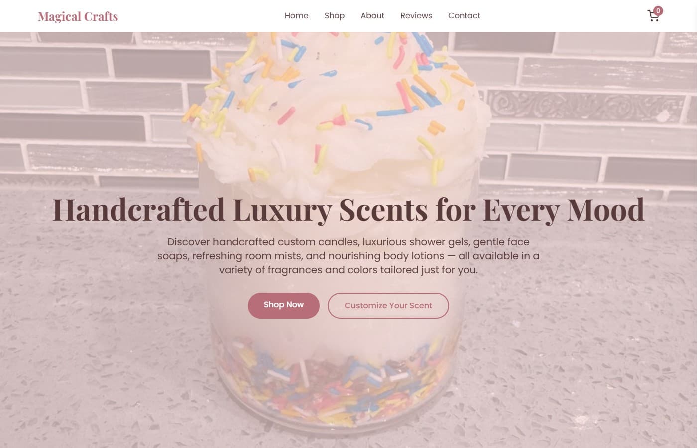 Magical Crafts website screenshot