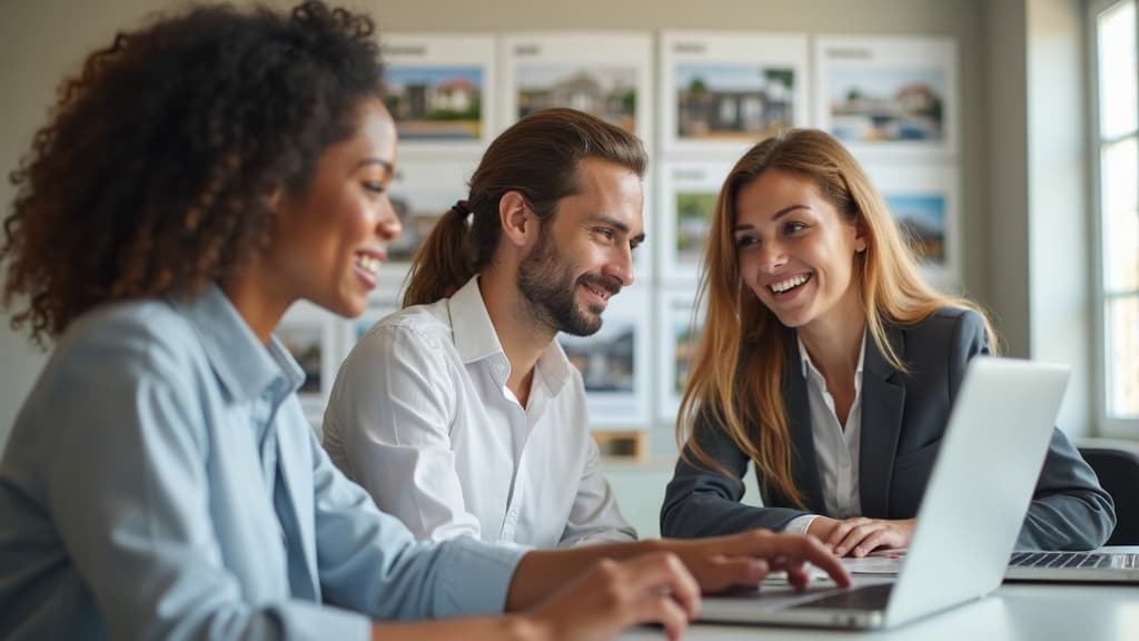 South African estate agency principal reviewing a board of agent listings and suburb coverage areas, illustrating the challenge of routing buyer leads to the right specialist agent in a multi-agent office.