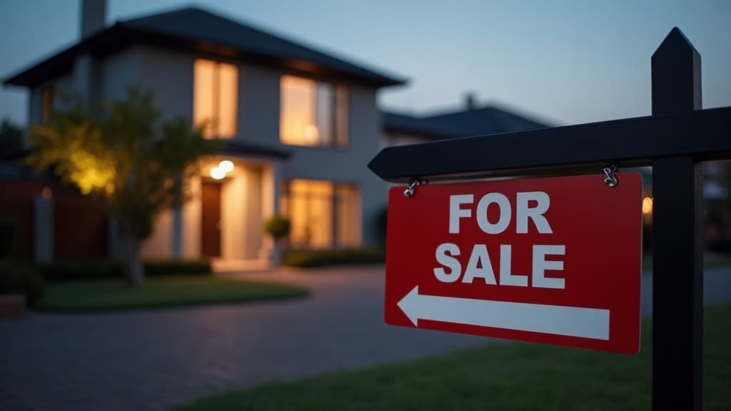 South African estate agent's desk at dusk with a smartphone displaying an unanswered Property24 buyer enquiry notification, representing a lead going cold without an immediate response.
